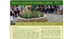 Desktop Screenshot of kritickemysleni.cz