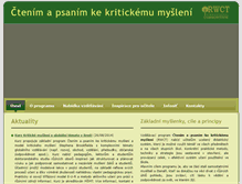 Tablet Screenshot of kritickemysleni.cz